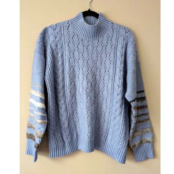 CHRISTIAN SIRIANO New York Women's Knit Blue Sweater Size L - Picture 1 of 6